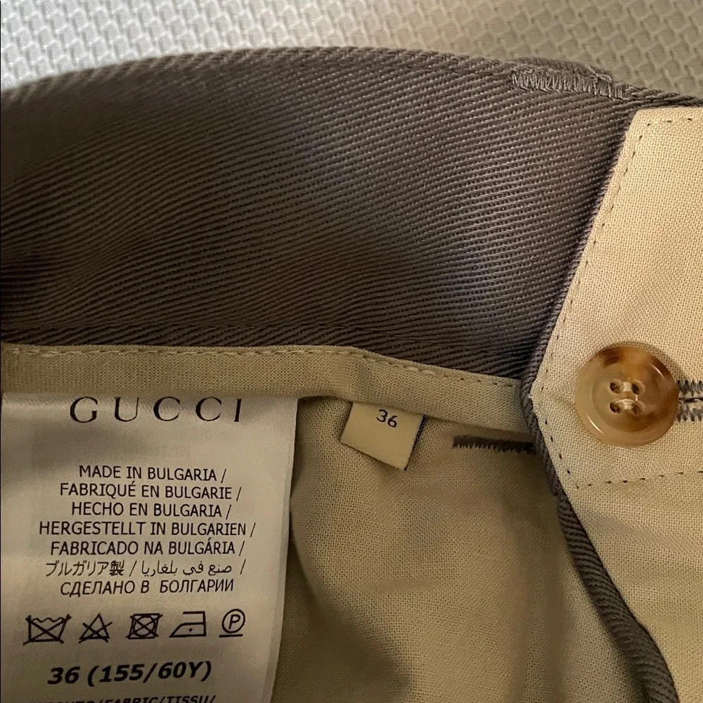 Gucci Uniform Gray Cotton Pants Size 36 - Picture 11 of 12